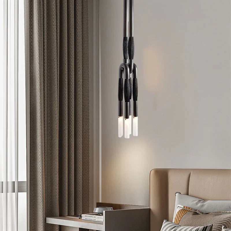 Afralia™ Cloth Pendant Light with Acrylic Shade and G9 Bulb for Dining Room and Kitchen