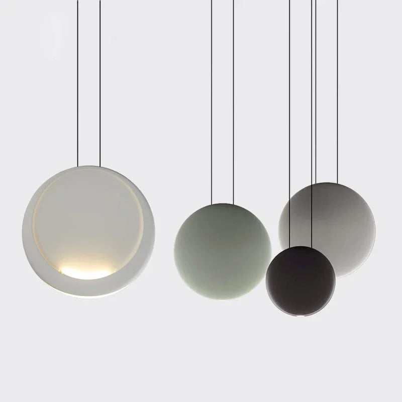 Afralia™ Nordic Bar Modern LED Pendant Light Resin Lustre Dining Room Hanging Lamp