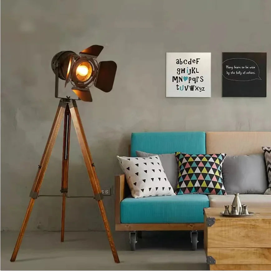 Afralia™ Retro Industrial LED Floor Lamp for Home and Bar Lighting