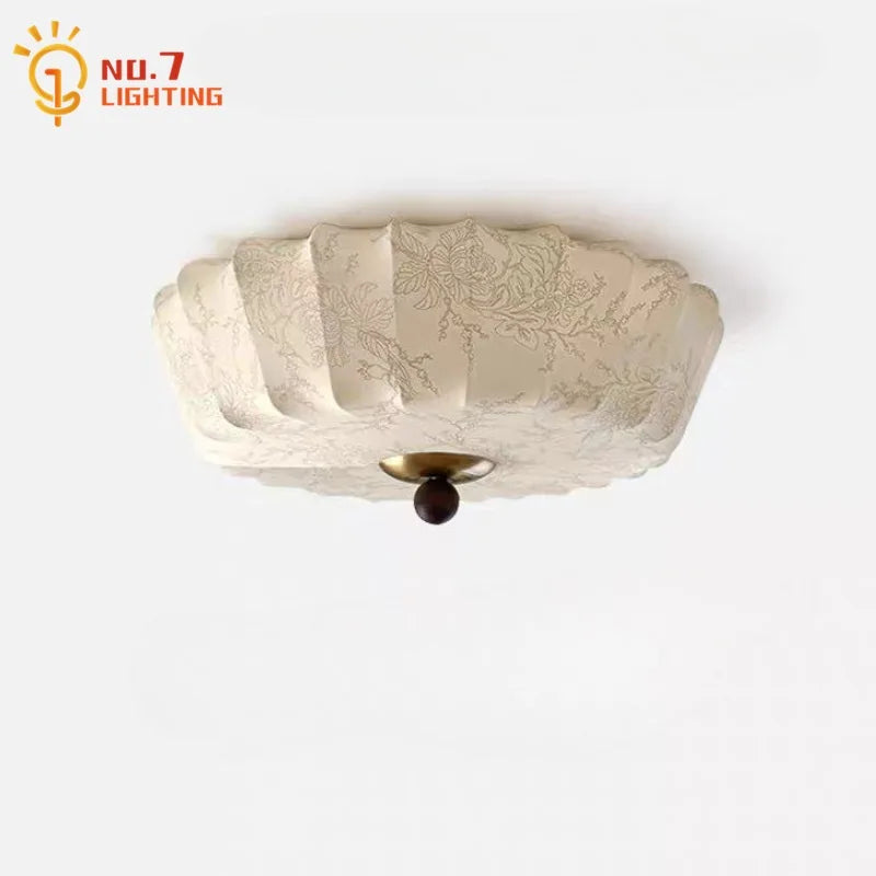 Medieval Style Wooden LED Ceiling Light by Afralia™ for Home, Bedroom, and Cafe