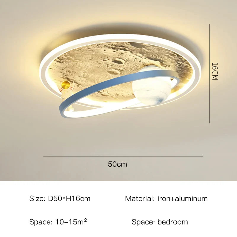 Afralia™ Astronaut LED Chandelier: Remote Control Ceiling Pendant Light for Children's Room