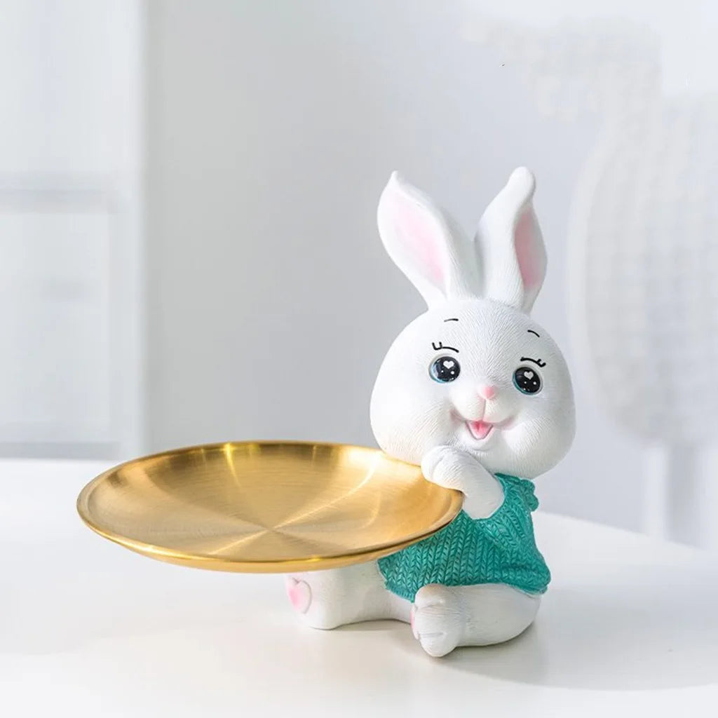 Afralia™ Modern Rabbit Figurine Bunny Ornament Home Decoration Sculpture
