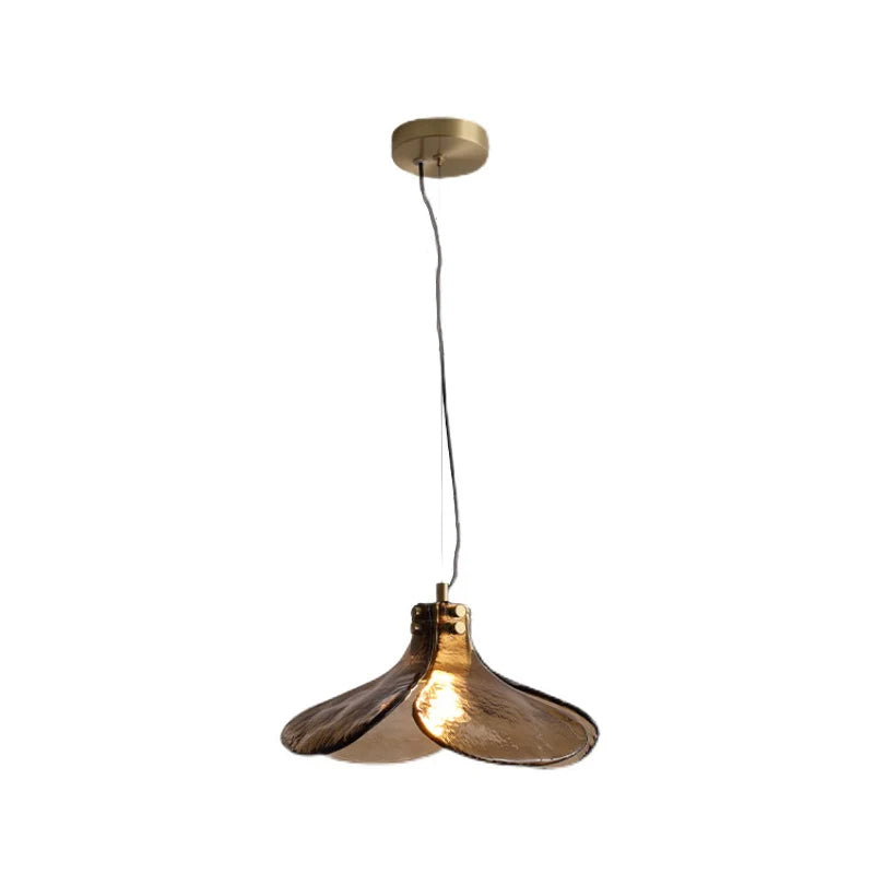 Afralia™ Copper Glass Pendant Lamp | Retro Nostalgic Bedroom Dining Room Bar Light