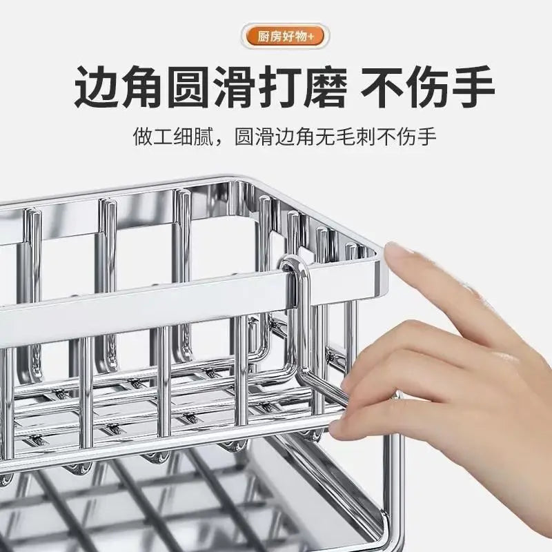 Afralia™ Stainless Steel Wall Mounted Bathroom & Kitchen Storage Shelf
