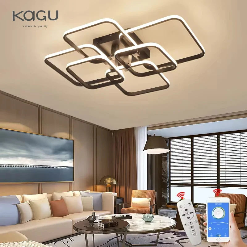 Afralia™ LED Ceiling Light: Modern Dimmable Fixture for Home Living Room, Bedroom, Dining Room