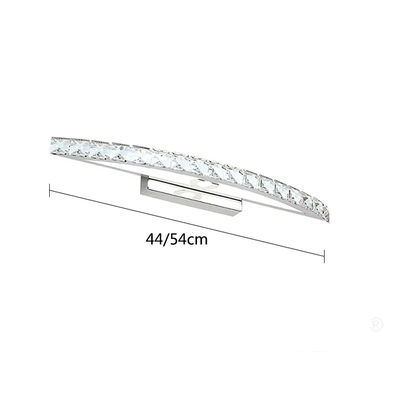 Afralia™ LED Crystal Mirror Light Sconce for Bathroom Restroom Bedroom, Home Decor