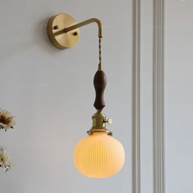 Afralia™ Copper Ceramic LED Wall Lamps - Nordic Modern Design