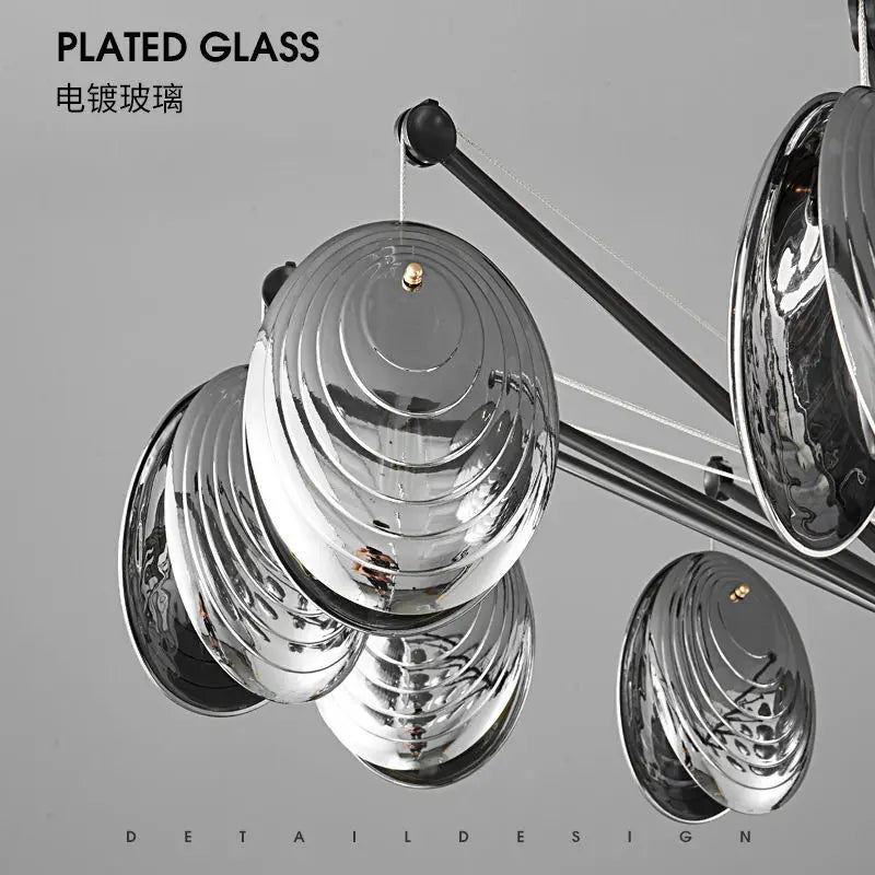 Afralia™ Copper Glass Chandelier: Postmodern Luxury Nordic Pendant Light