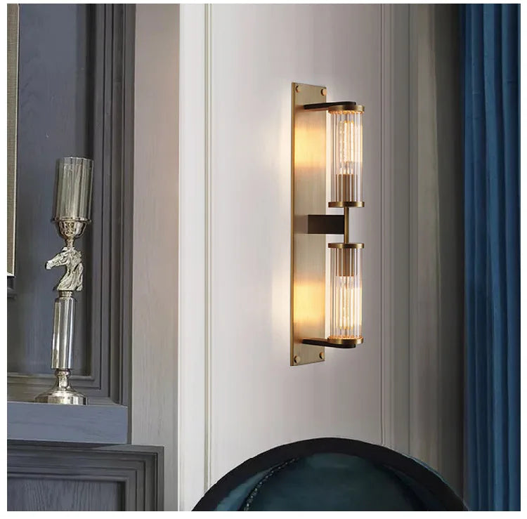 Afralia™ Copper LED Wall Lamp for Modern Living Room & Bedroom Lighting