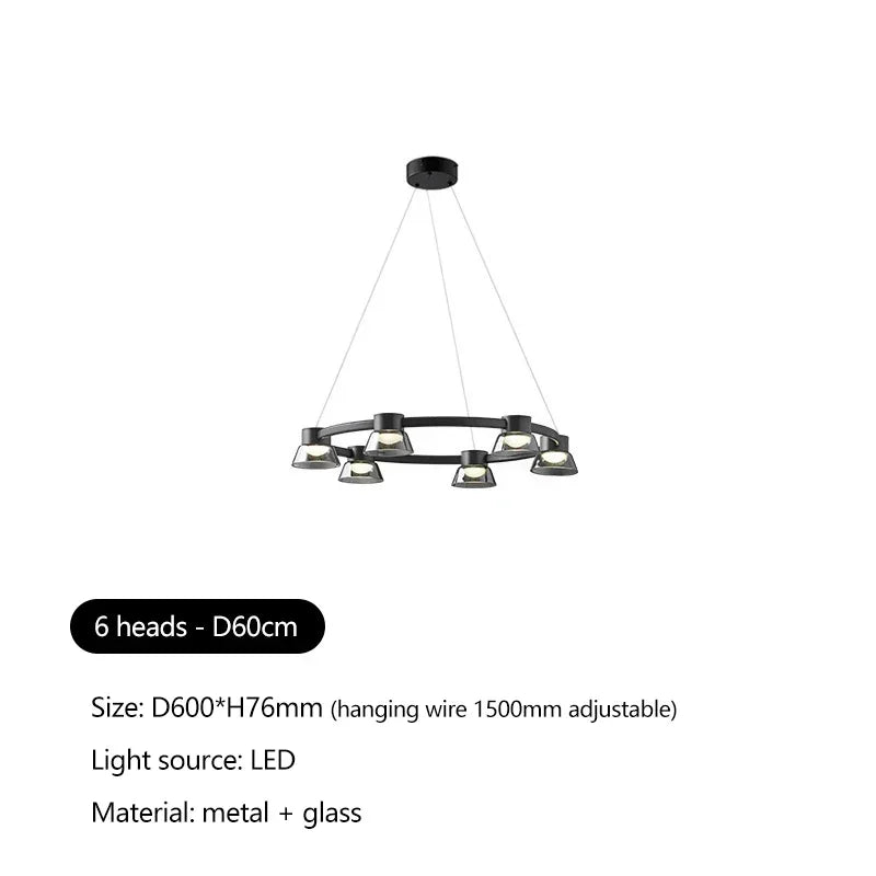 Afralia™ Modern Italian Design Chandelier Pendant Light for Living and Dining Room