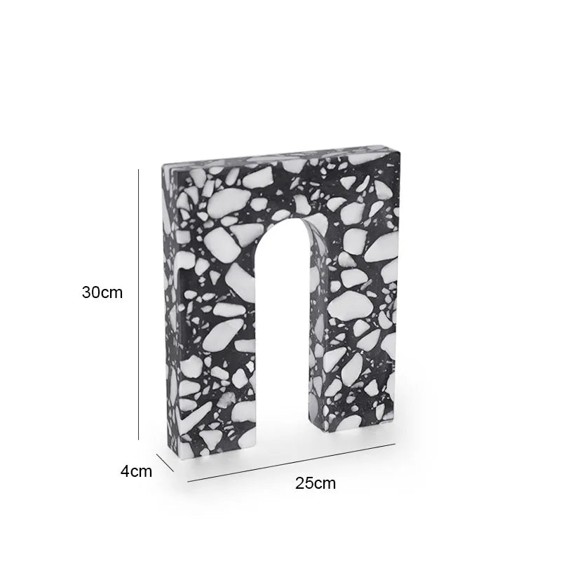 Afralia™ Archway Terrazzo Sculpture for Home Decor