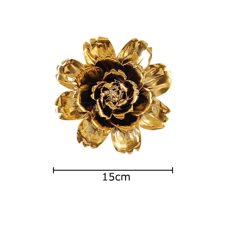 Afralia™ Elegant Porcelain Peony Flower Wall Ornaments
