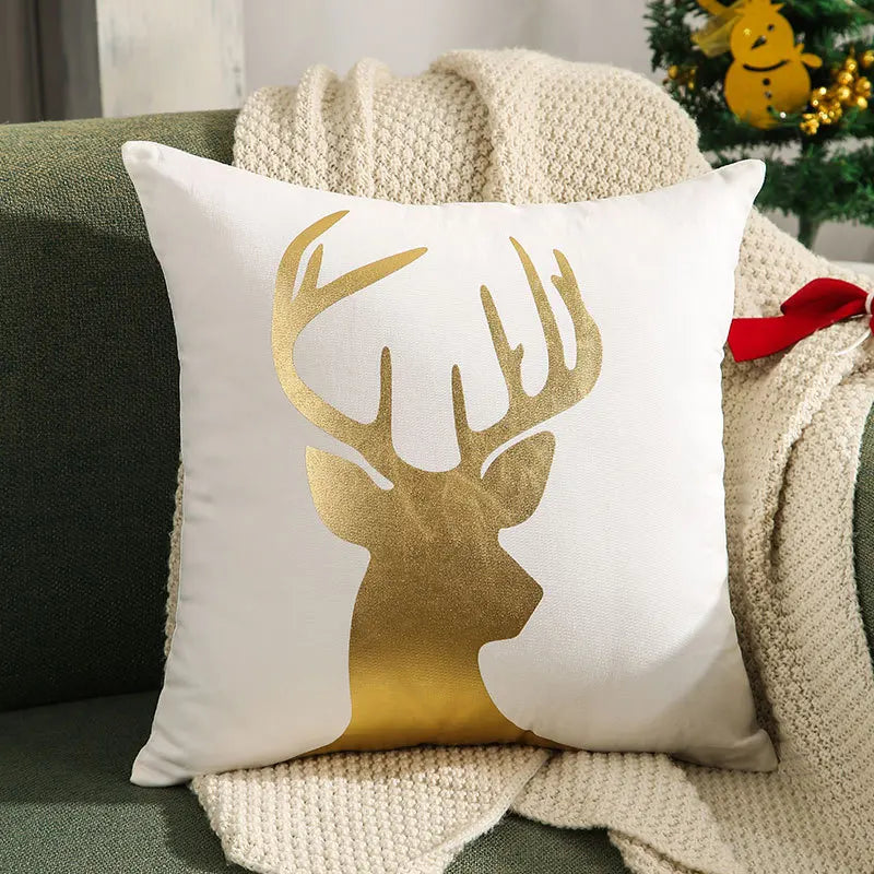 Afralia™ Embroidered Christmas Pillow Cover Set - Festive Holiday Home Decor