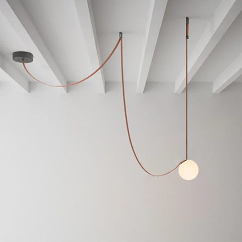 Afralia™ Glass Ball Pendant Light: Modern loft lighting for living room, dining room, stairwell.