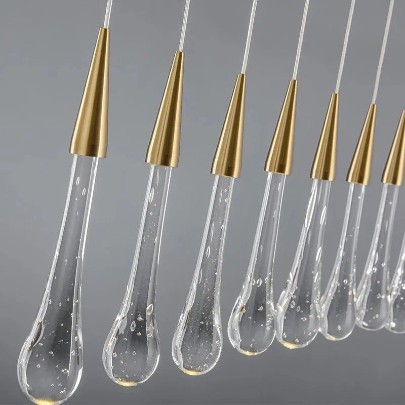 Afralia™ Gold Crystal Pendant Light: European Luxury LED Bar Lamp