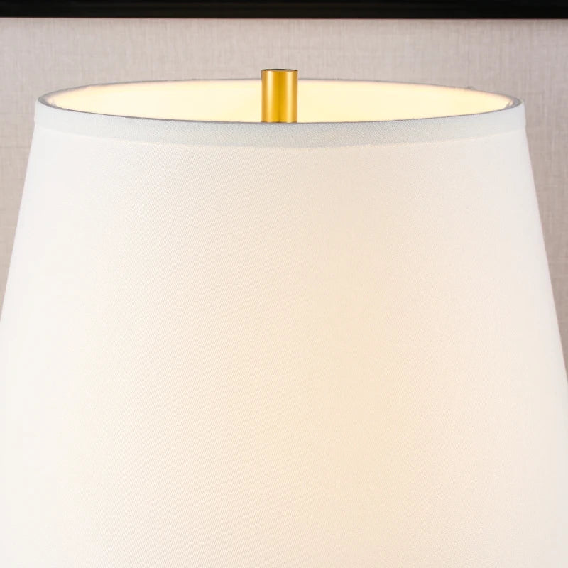 Afralia™ White Ceramic Table Lamp with Crackled Glaze - Bedroom & Living Room Decor