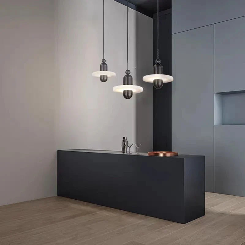 Afralia™ Marble Pendant Lights LED Hanging Lamp Luxury Home Decor