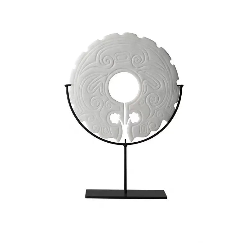 Afralia™ Geometric Totem Resin Statue | Chinese Retro Home Decor Accessory