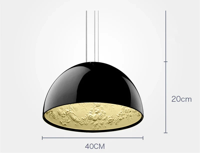 Afralia™ 3D Sky Garden Resin Chandelier with LED Lights in Black, White, Golden, and Coffee Colors