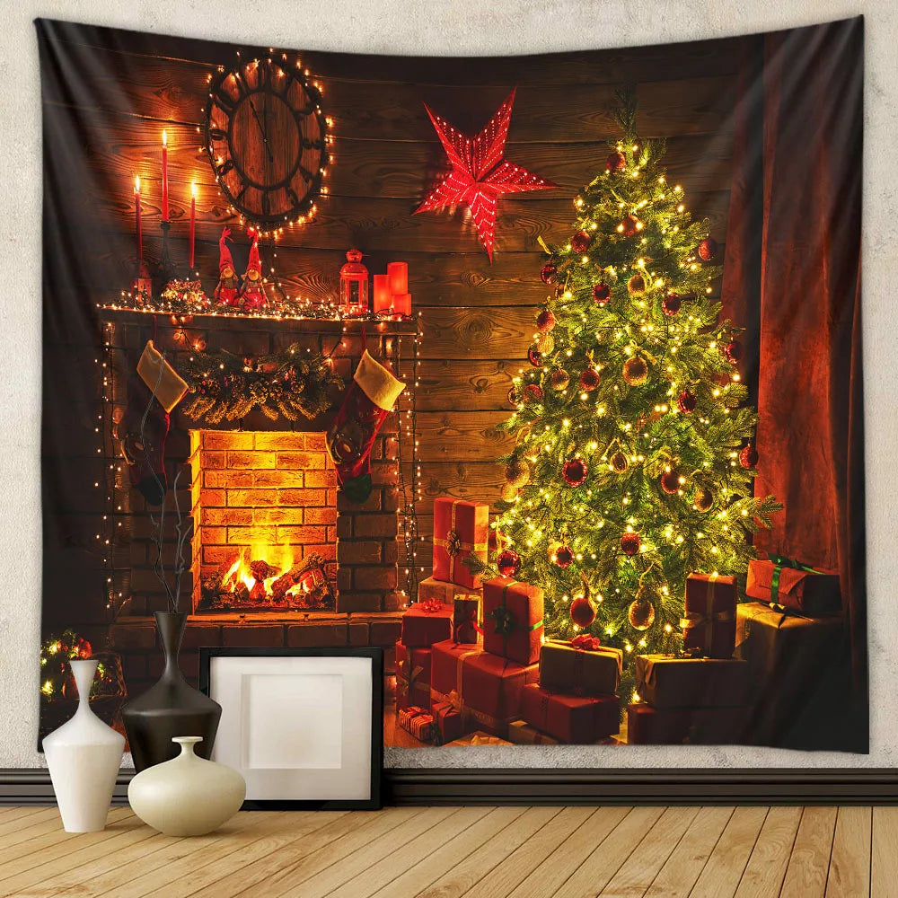 Afralia™ Christmas Tree Tapestry Wall Hanging for Festive Home Decor