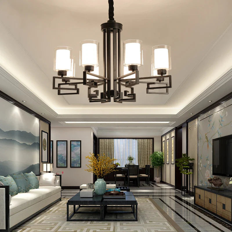 Afralia™ Chinese Style Luxury Living Room Chandelier for Elegant Homes