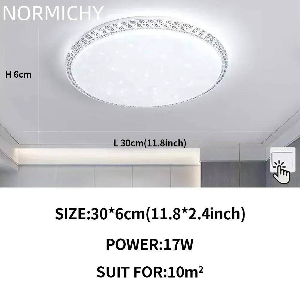 Afralia™ Diamond LED Ceiling Lamp White/Warm Light Modern Simple Design for Home Lighting