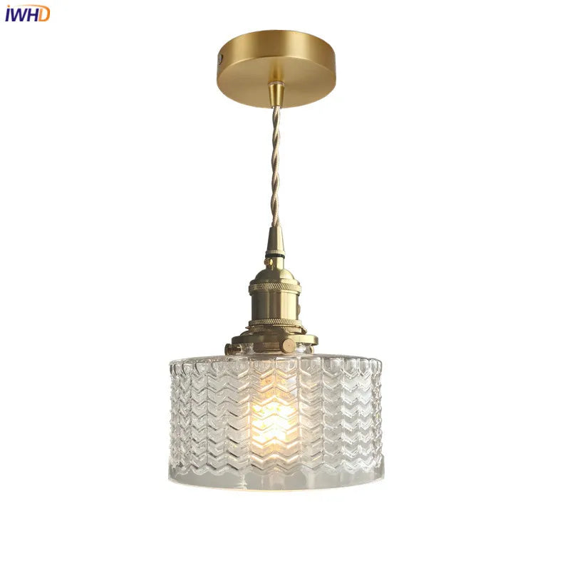 Afralia™ Green Glass LED Hanging Light Fixture Copper Socket Modern Pendant Lamp