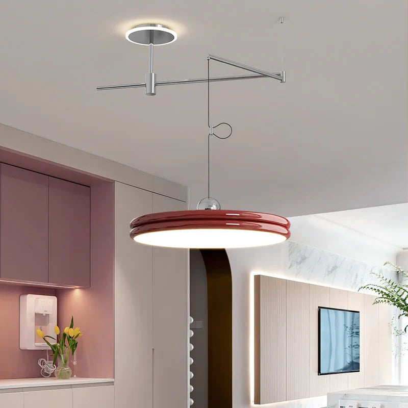 Afralia™ Modern LED Swing Arm Hanging Lamp for Indoor Dining Room Decor