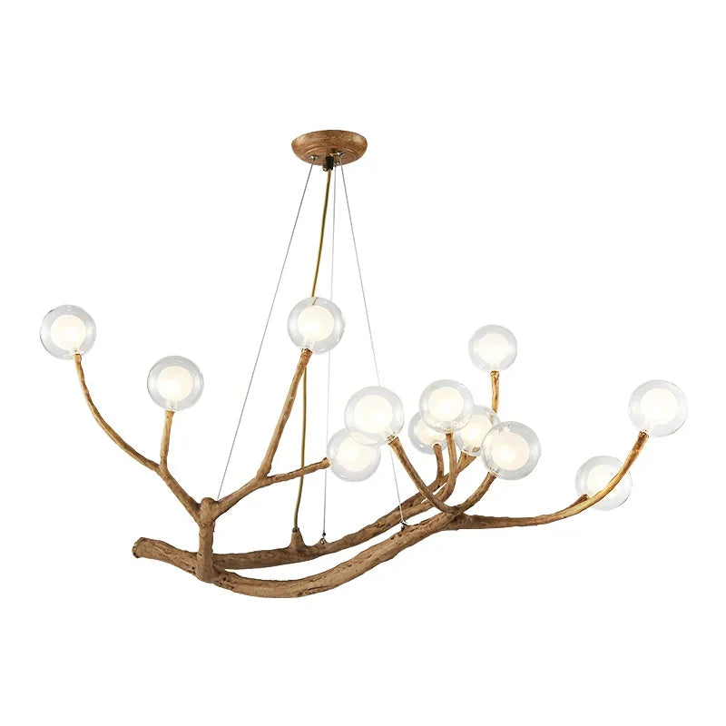 Afralia™ Tree Branches Chandelier Resin LED Pendant Light Luxury Living Room Decoration