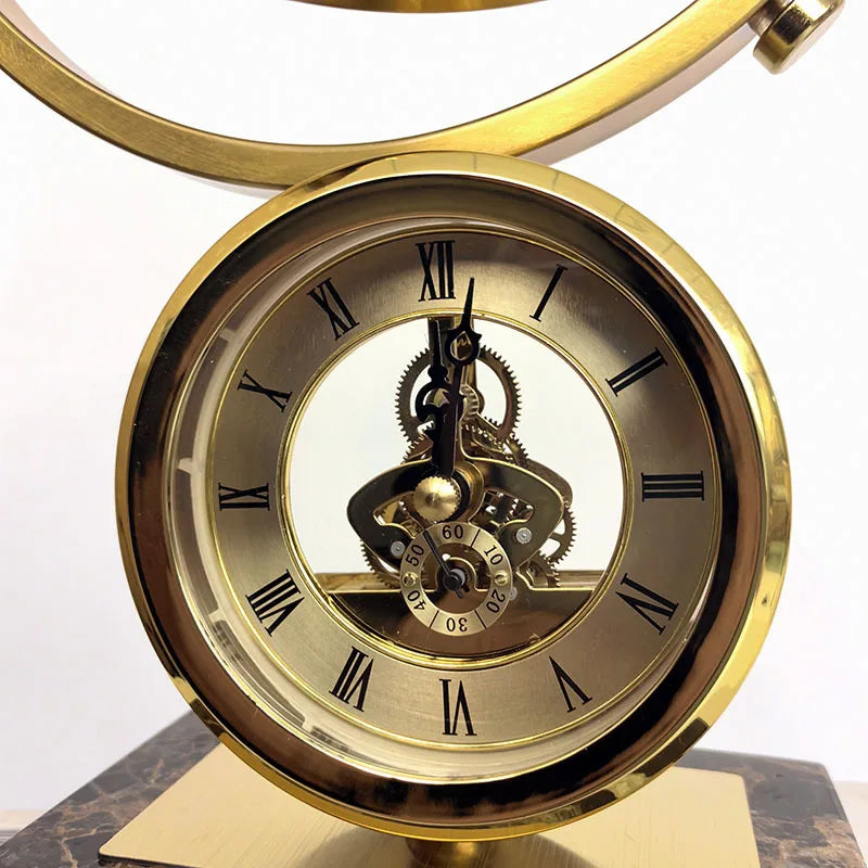 Afralia™ Clock Globe Decoration: Elegant Office & Living Room Home Decor