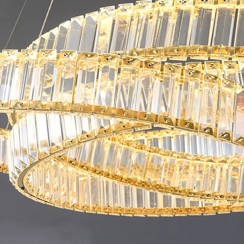 Afralia™ Crystal Chandelier: Modern Living & Dining Room Pendant Lighting Fixtures