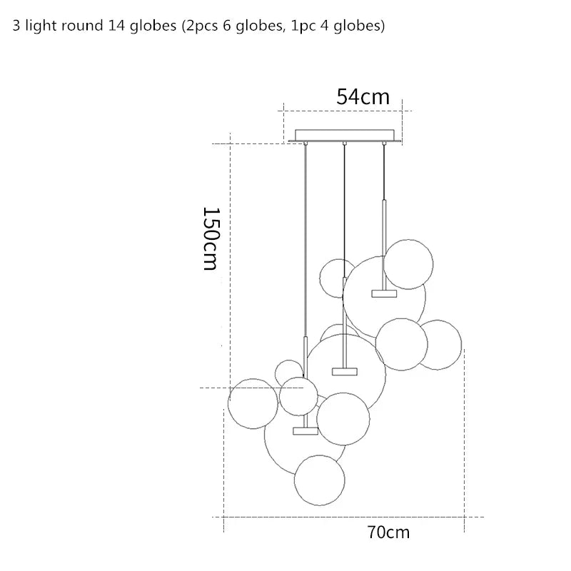 Afralia™ Milky Glass Globes LED Pendant Lights for Dining Room, Modern Luminarias LED Hanging Lamp