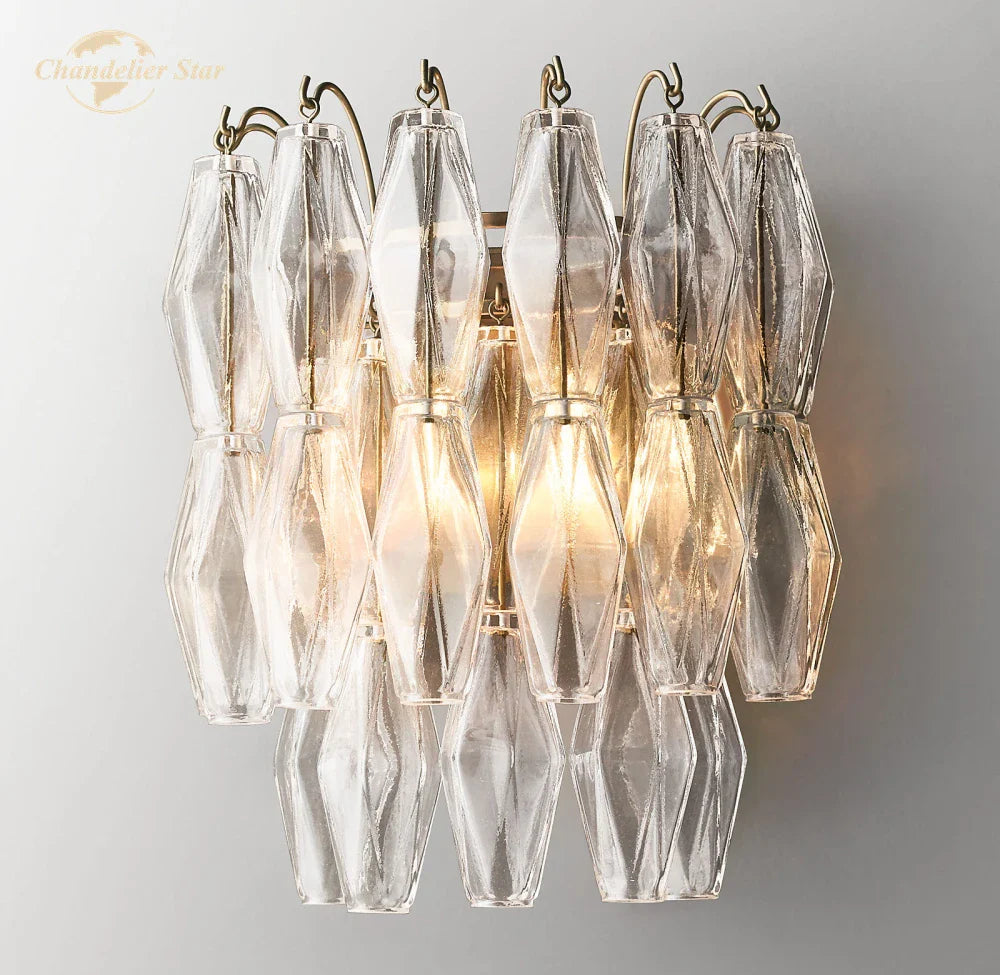 Afralia™ Modern Glass Wall Sconce LED Light Indoor Decor Fixture
