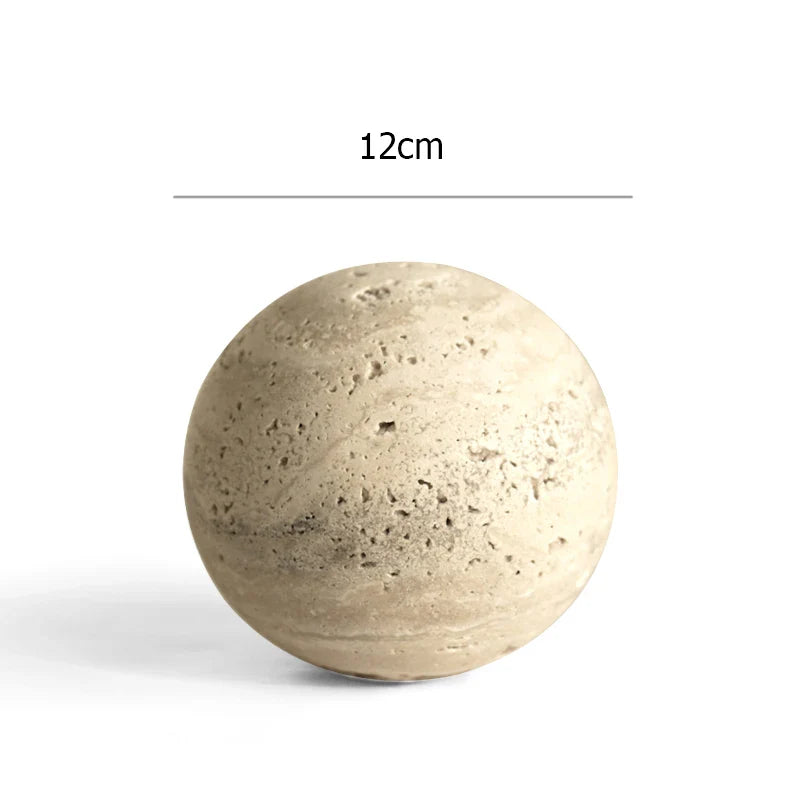 Afralia™ Archway Shape Travertine Sculpture Figurine Statue for Home Decor