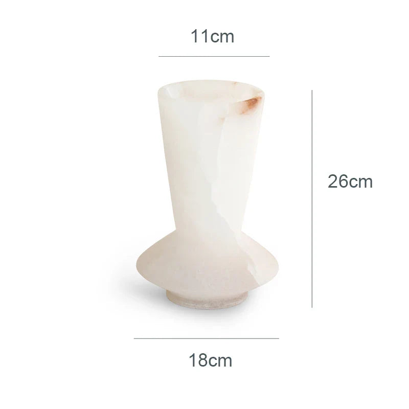 Afralia™ White Onyx Marble Vase for Modern Decor