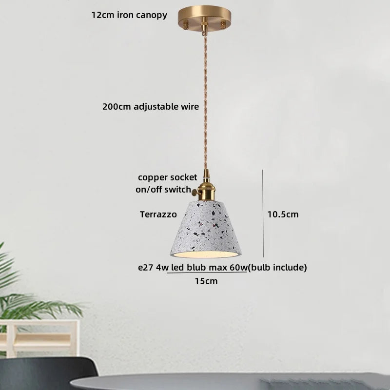 Afralia™ Wood LED Pendant Lamp Japan Style Wabi Sabi Hanging Light Fixtures
