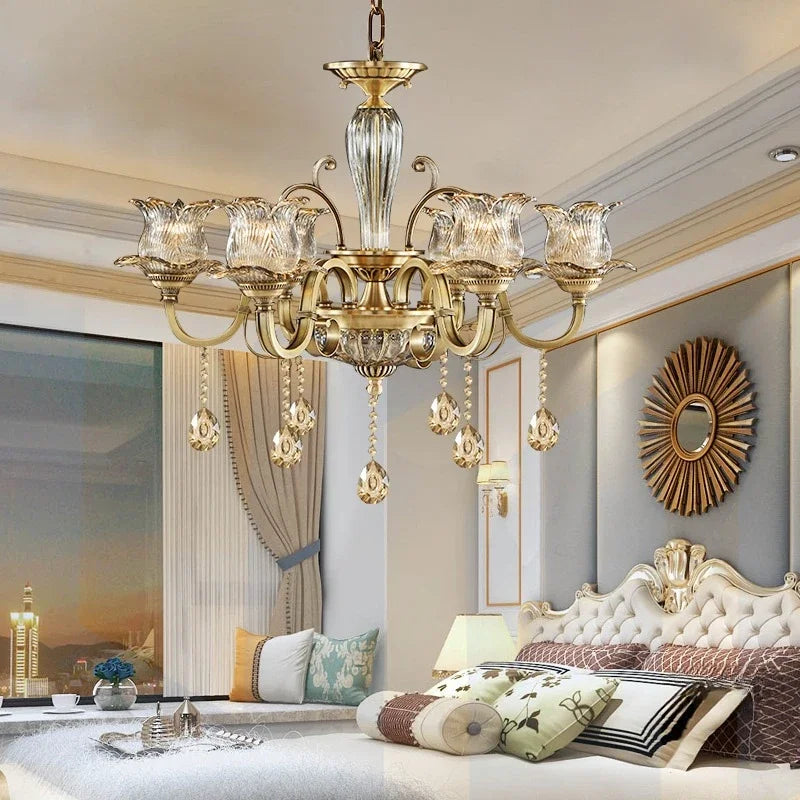 Afralia™ Crystal Chandelier: Elegant European Style for Living Room, Bedroom, and Dining Room