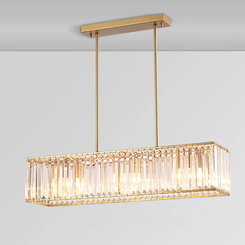 Afralia™ Modern Iron Crystal Chandelier for Home Decor and Dining Table