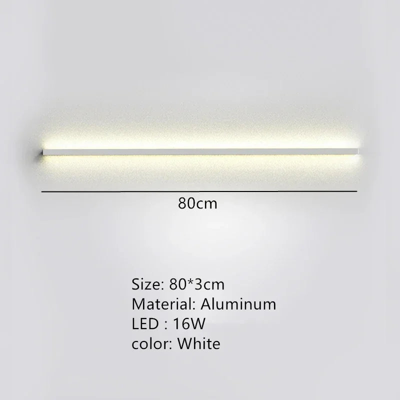 Afralia™ Modern Dimmable Long Wall Lamp for Bedroom and Living Room