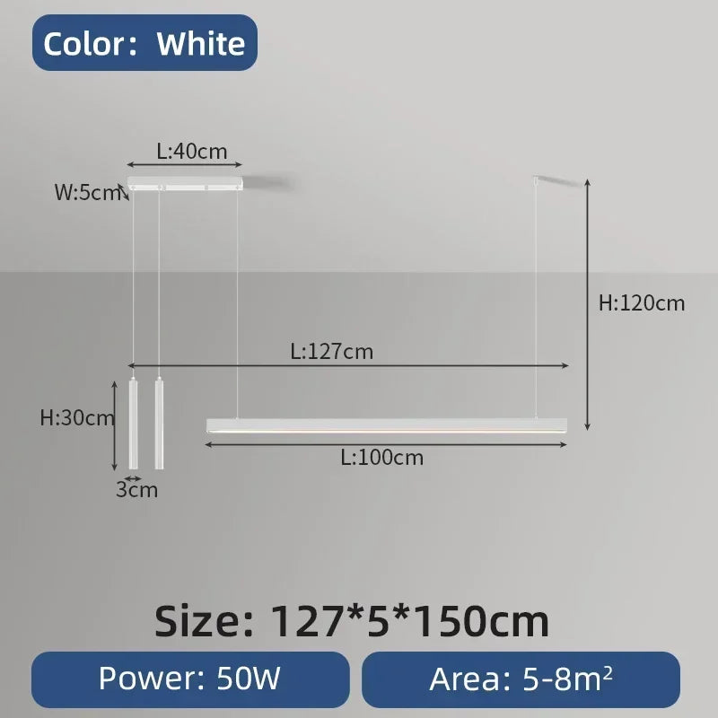 Afralia™ Minimalist Dimmable Chandelier for Dining Kitchen Office Bar Pendant Lighting