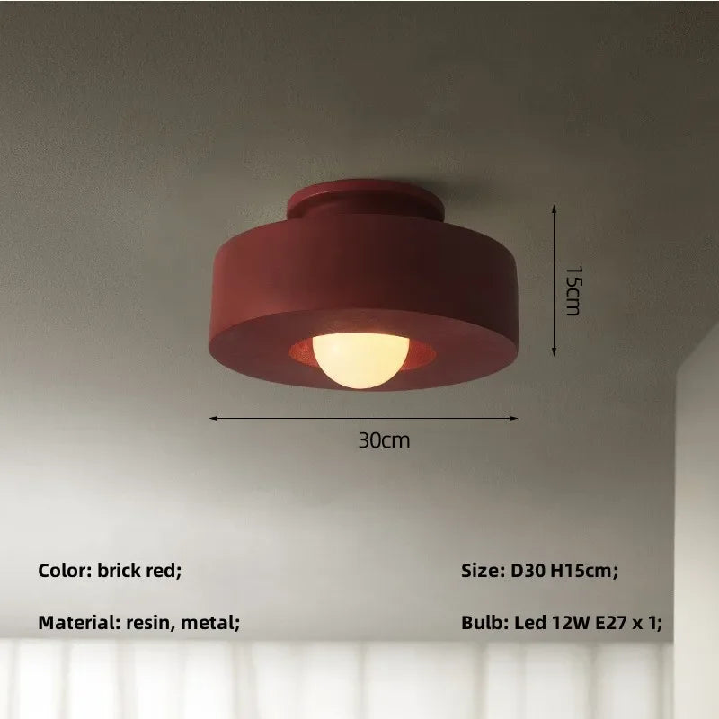 Afralia™ Nordic Wabi Sabi LED Ceiling Light Fixture for Modern Bedroom Decor