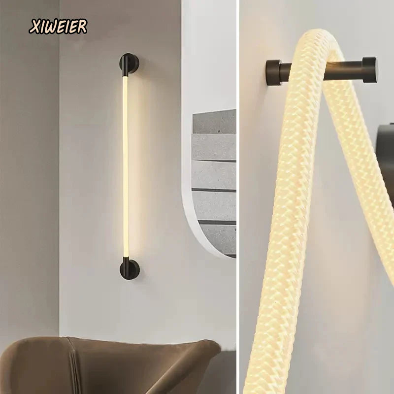 Afralia™ Nordic Fiber Woven Wall Lamp for Modern Living Spaces