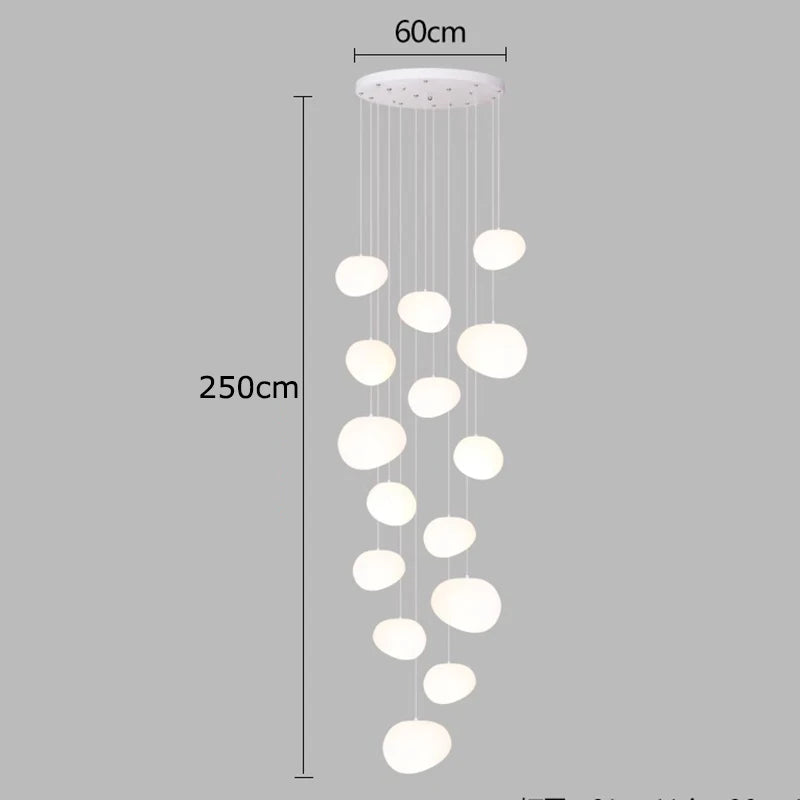 Afralia™ Modern LED Pendant Light Chandeliers for Living Room Staircase Indoor Lighting