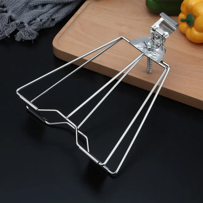 Afralia™ Stainless Steel BBQ Skewers Fish & Poultry Grill Clip Hook