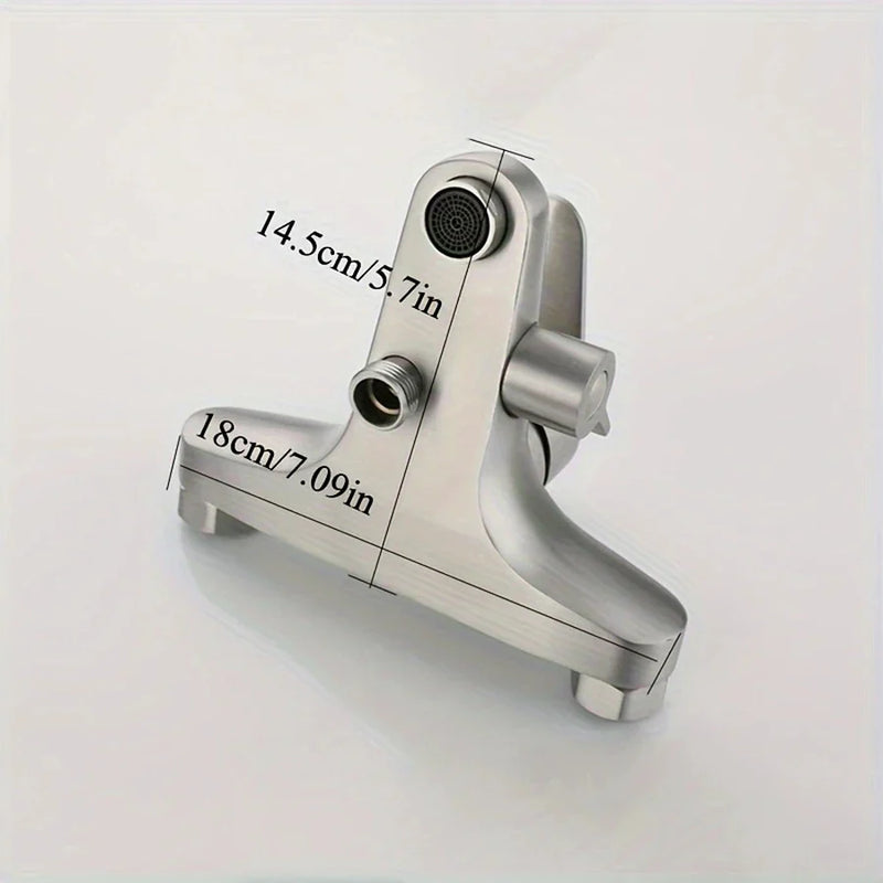 Afralia™ Stainless Steel Shower Faucet Mixer Tap Hot Cold Bathroom Valve Bathtub