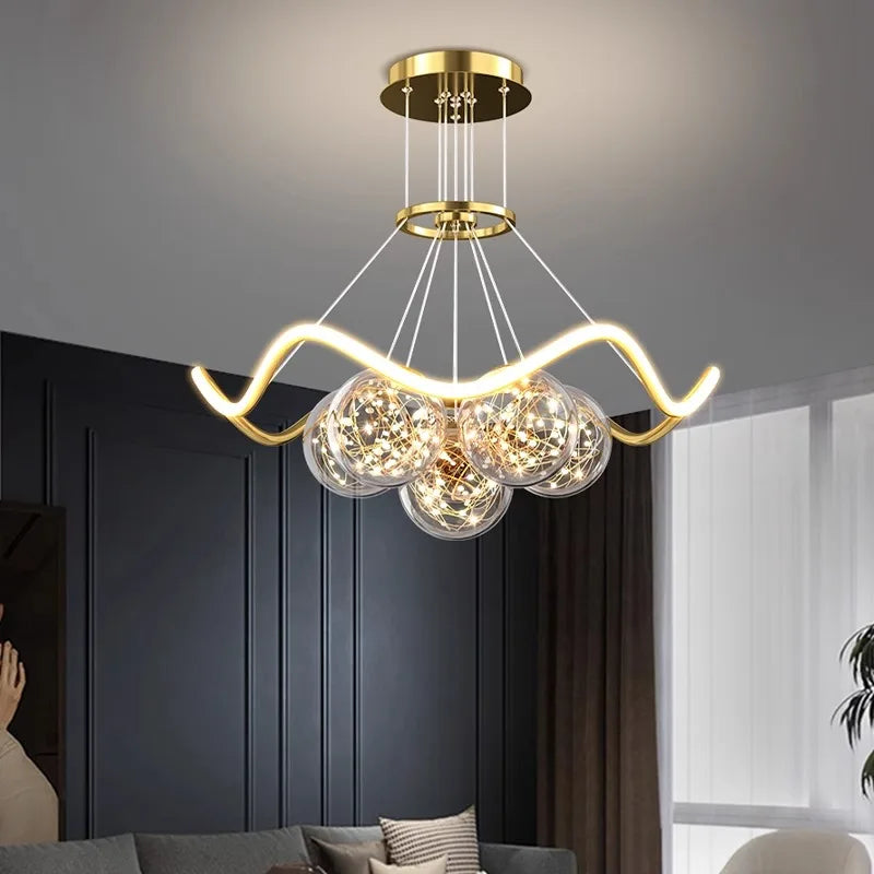 Afralia™ Modern Dine Pendant Lights Indoor Chandelier Ceiling Lamp LED Hanging Light