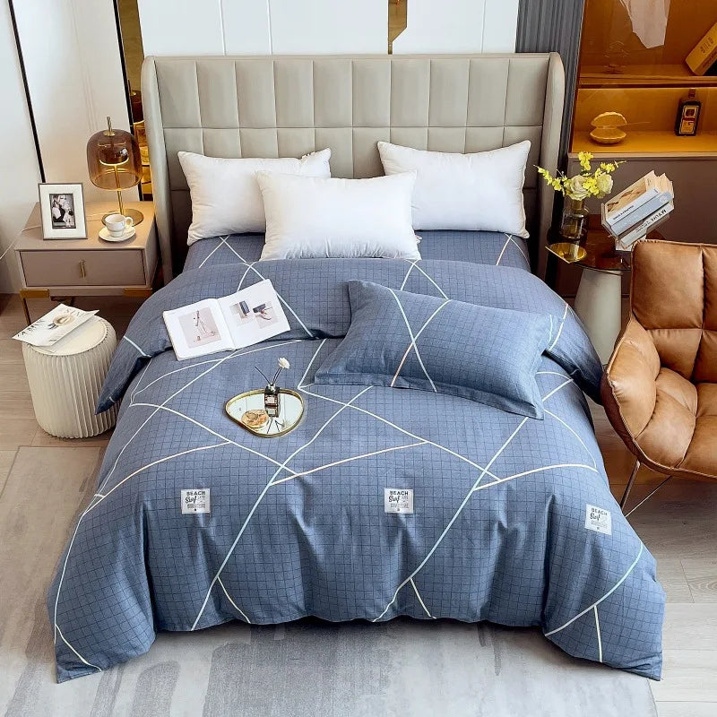 Afralia™ Nordic Cotton Single Duvet Cover: Autumn Winter Ultra Soft Brushed Quilt Cover