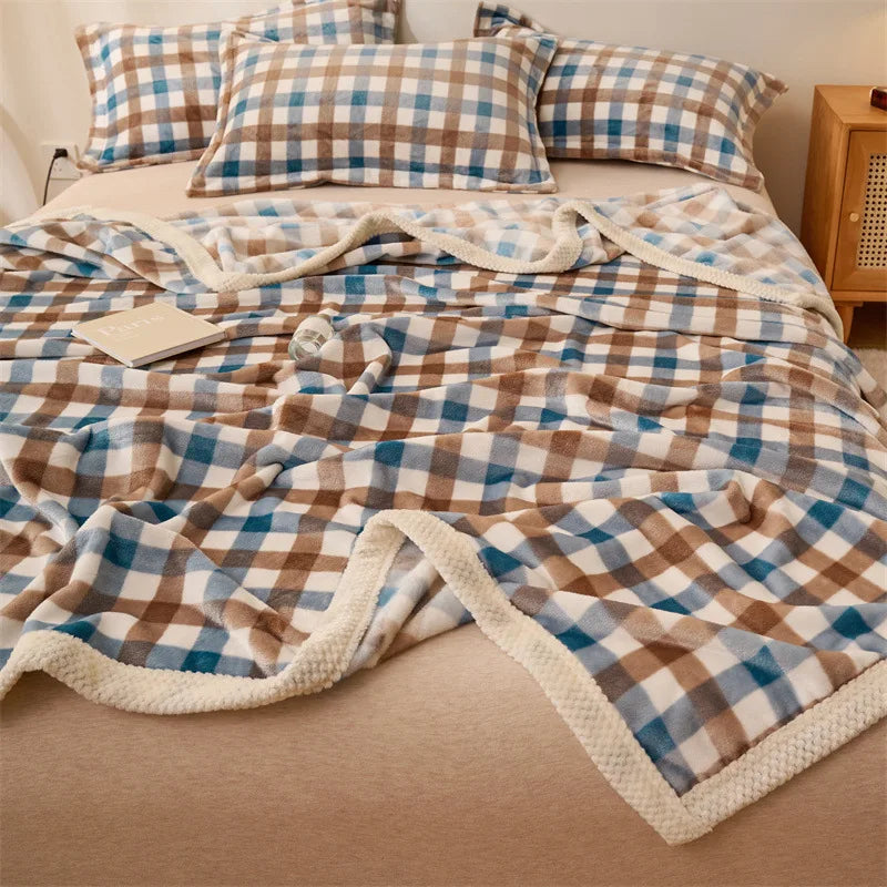 Afralia™ Japanese Milk Velvet Blanket: Soft, Thick, and Cozy for All Seasons