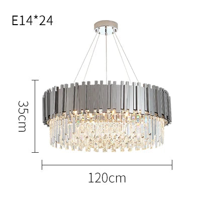 Afralia™ Modern Crystal 4 Tier Chandelier - Gold/Silver - Designer Lighting for Dining Room