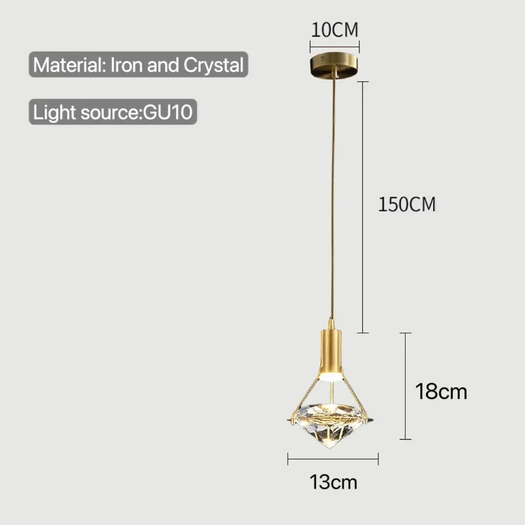 Afralia™ Modern LED Glass Crystal Pendant Light for Home Décor